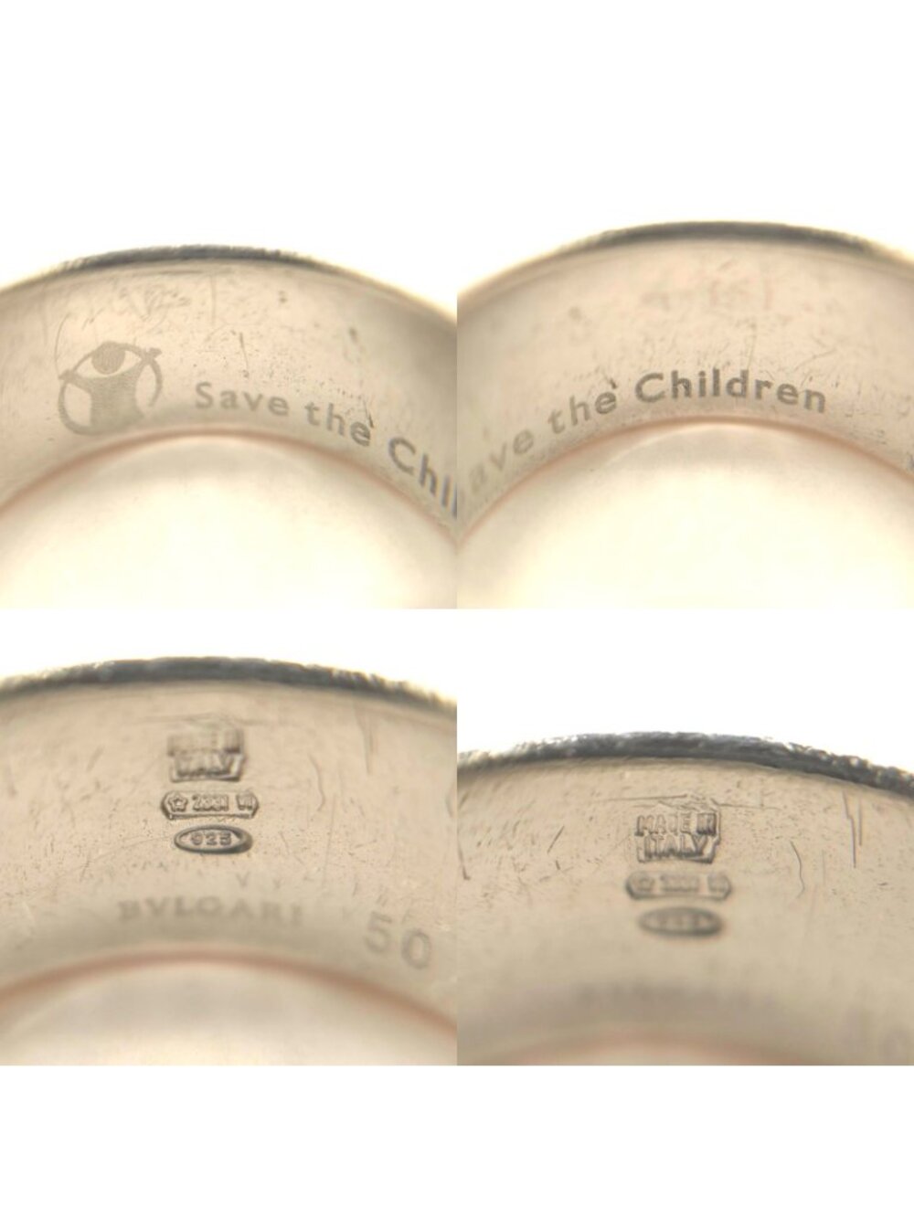 Bvlgari Save the Children Ring 50 125 Anniversary Sterling Silver - Picture 5 of 9